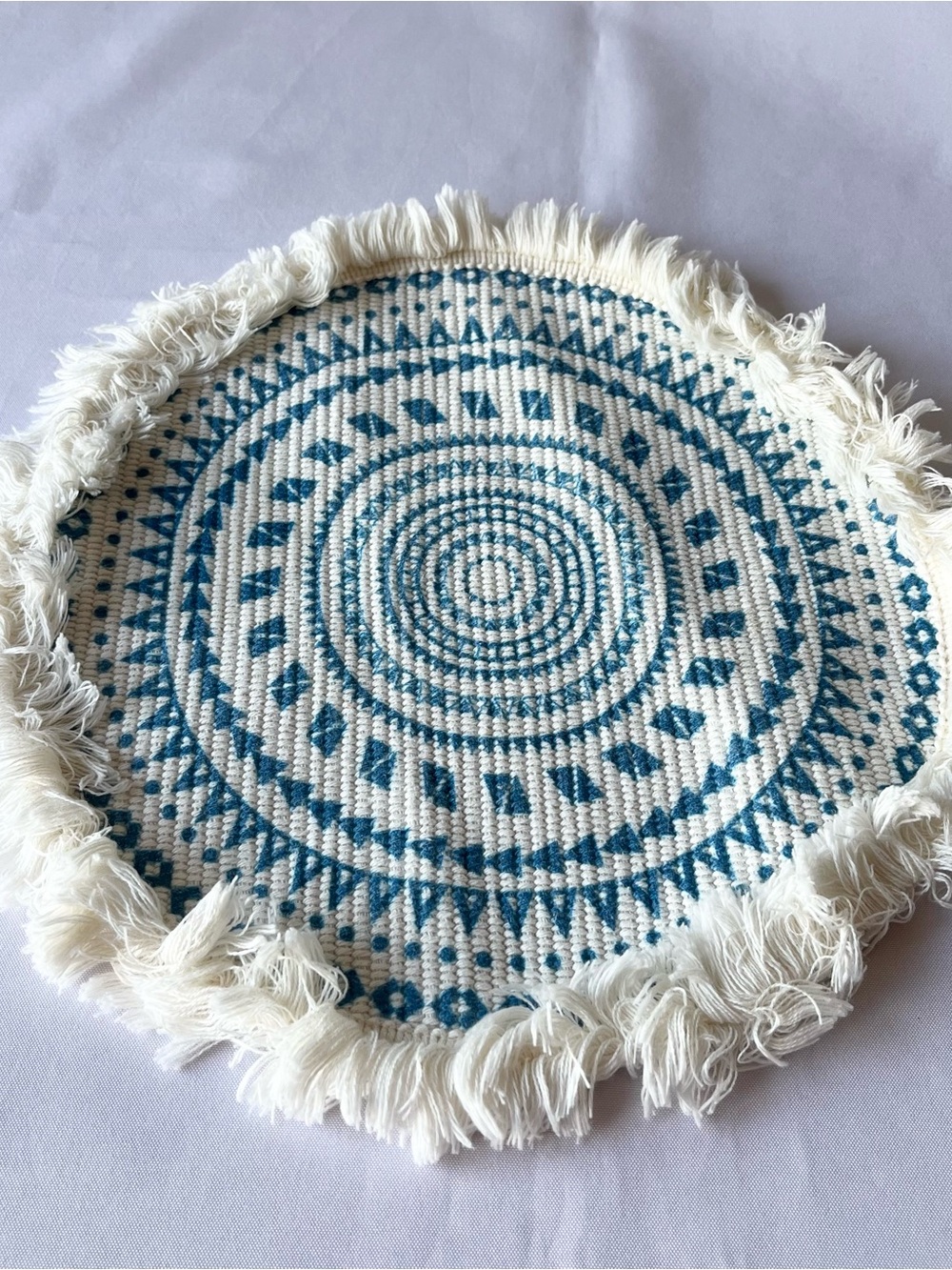 Fennco Styles Boho Geometric Fringe Decorative Cotton Placemat